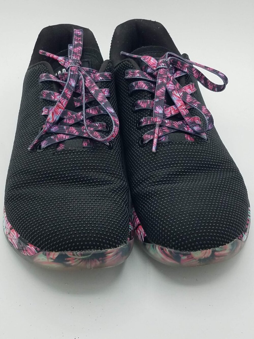 NOBULL Outwork Shoes Superfabric Black Midnight Palm Crossfit Womens 10 Mens 8.5